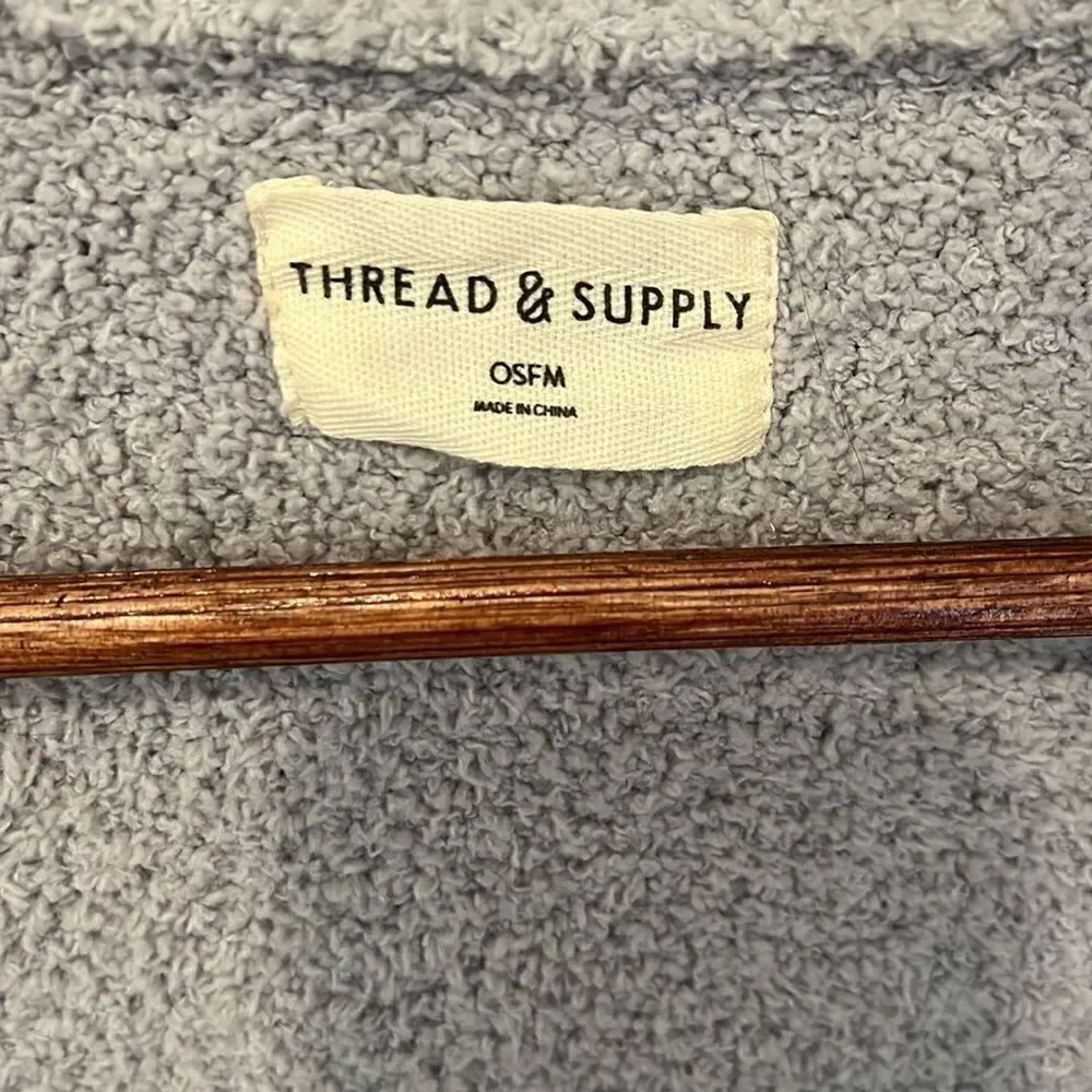 New Thread & Supply gray fuzzy cardigan - Picture 2 of 5